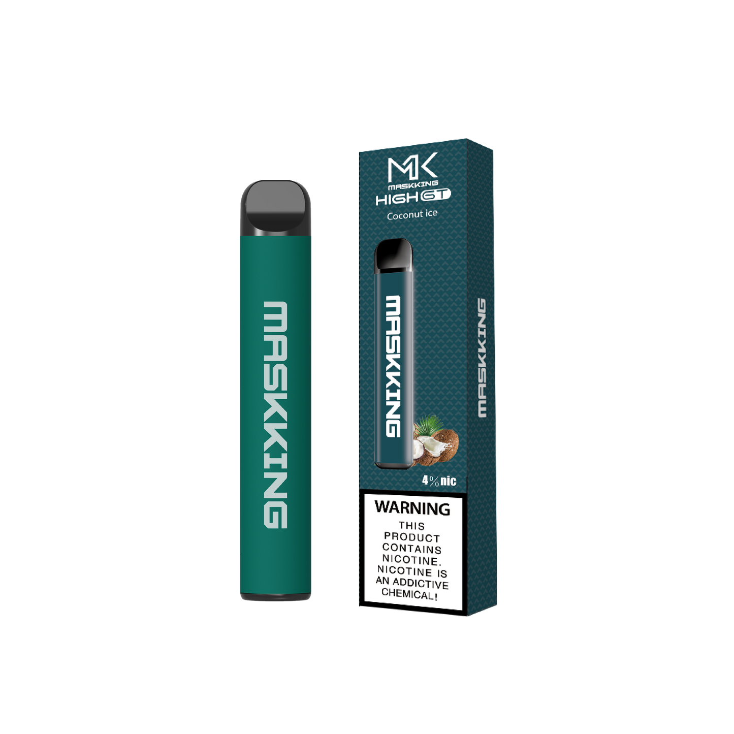 MK Maskking GT Coconut Ice vape desechable 500 hits nicotina 3% y 4% maskking original promo comprar vape en CDMX recíbelo rápido envío a domicilio CDMX y Área Metropolitana