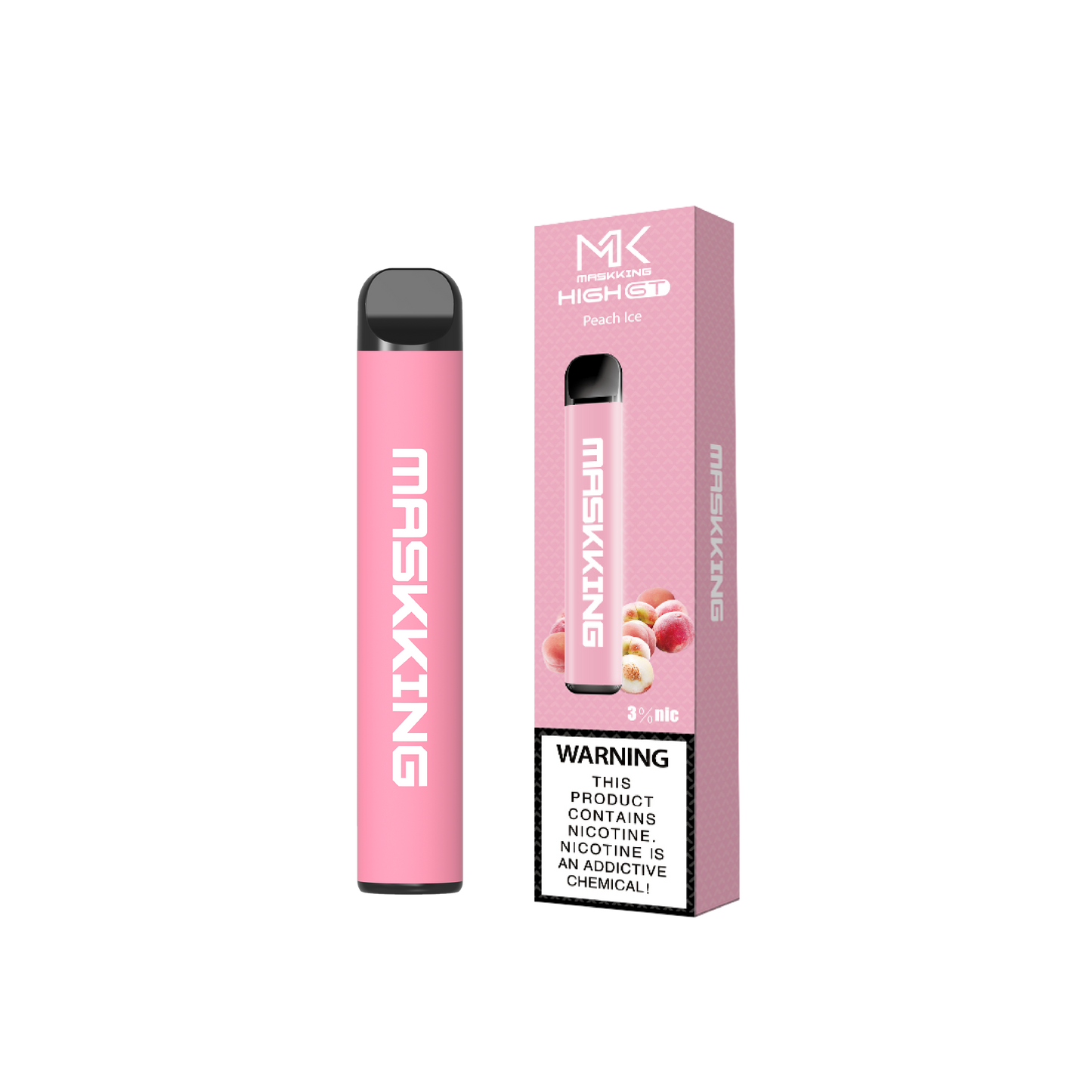 MK Maskking GT Peach Ice vape desechable 500 hits nicotina 3% y 4% maskking original promo comprar vape en CDMX recíbelo rápido envío a domicilio CDMX y Área Metropolitana